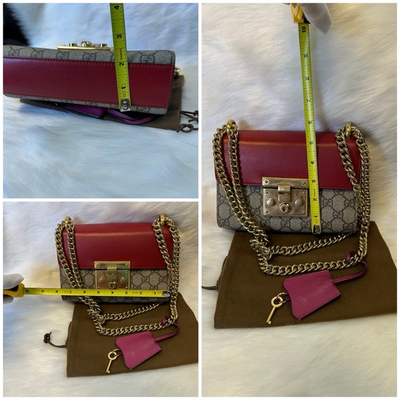 Gucci Red Pink and Gold Chain Shoulder Bag - Picture 14 of 14